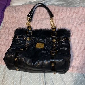 COOGI Black Shoulder Bag - Blue  inside